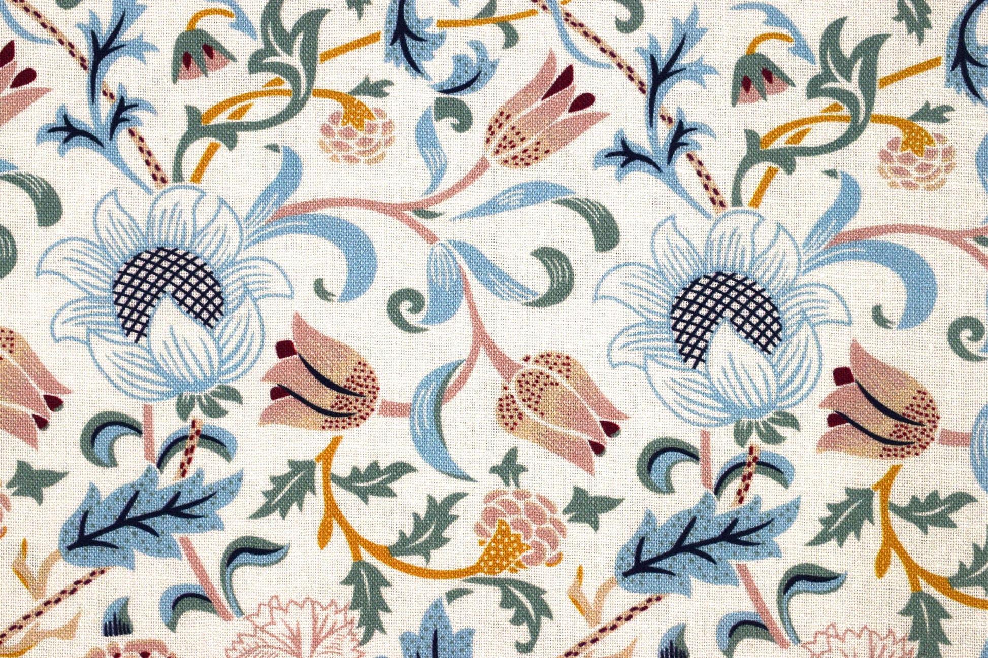 William Morris Evenlode, Natures dream, organic Quilting fabric, floral cotton fabric - Price by the Half Metre The Quilt Sanctuary