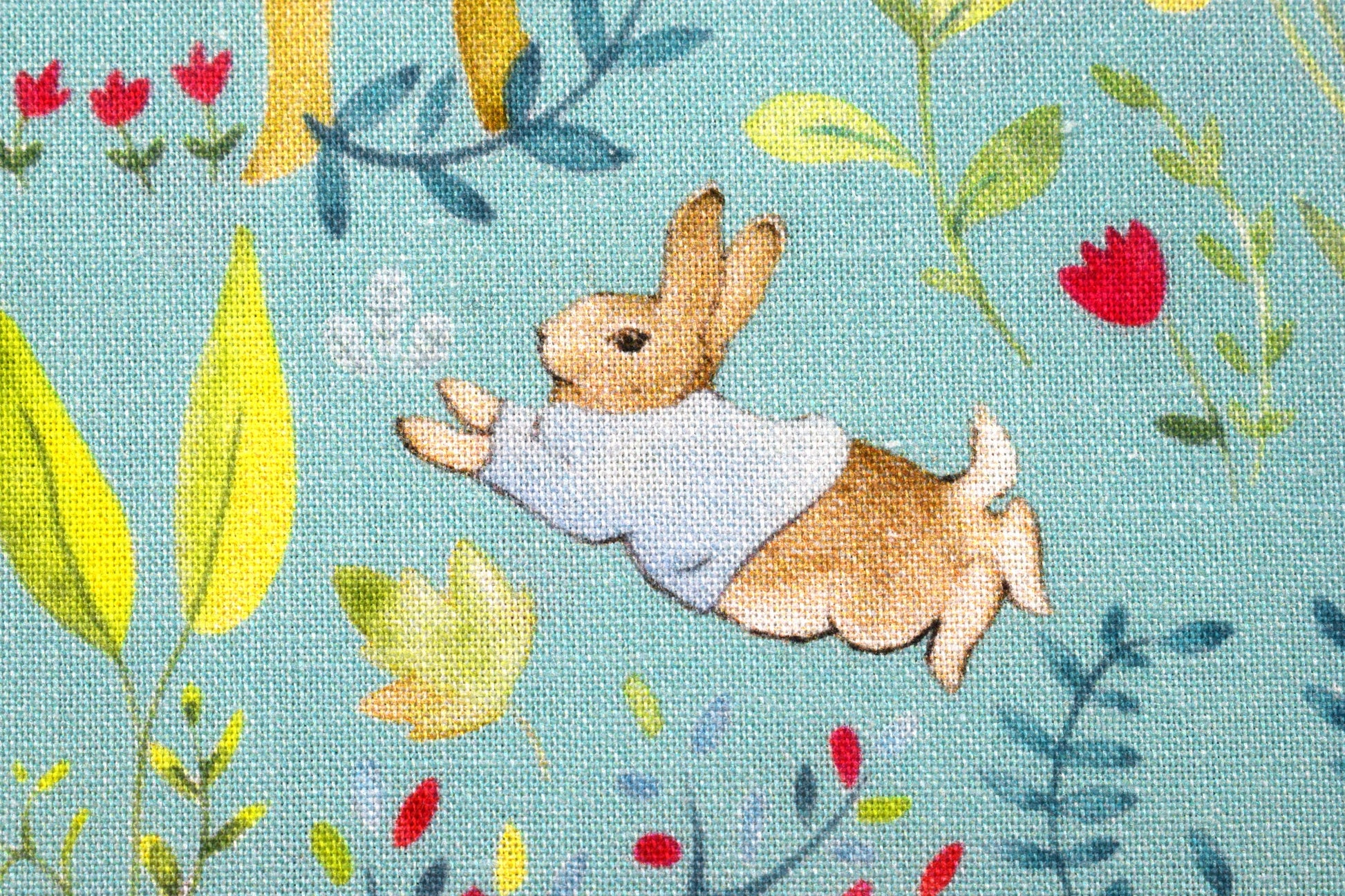 Peter Rabbit fabric, Organic Cotton Quilting Fabric, among the toadstools, Beatrix Potter - Price by the Half Metre The Quilt Sanctuary