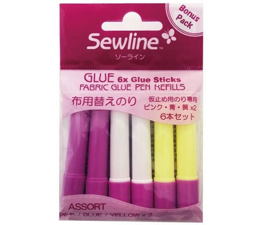 glue REFILL, fabric glue, water soluble, blue refill, sewline glue stick, paper piercing, quilting glue, quilting notion The Quilt Sanctuary