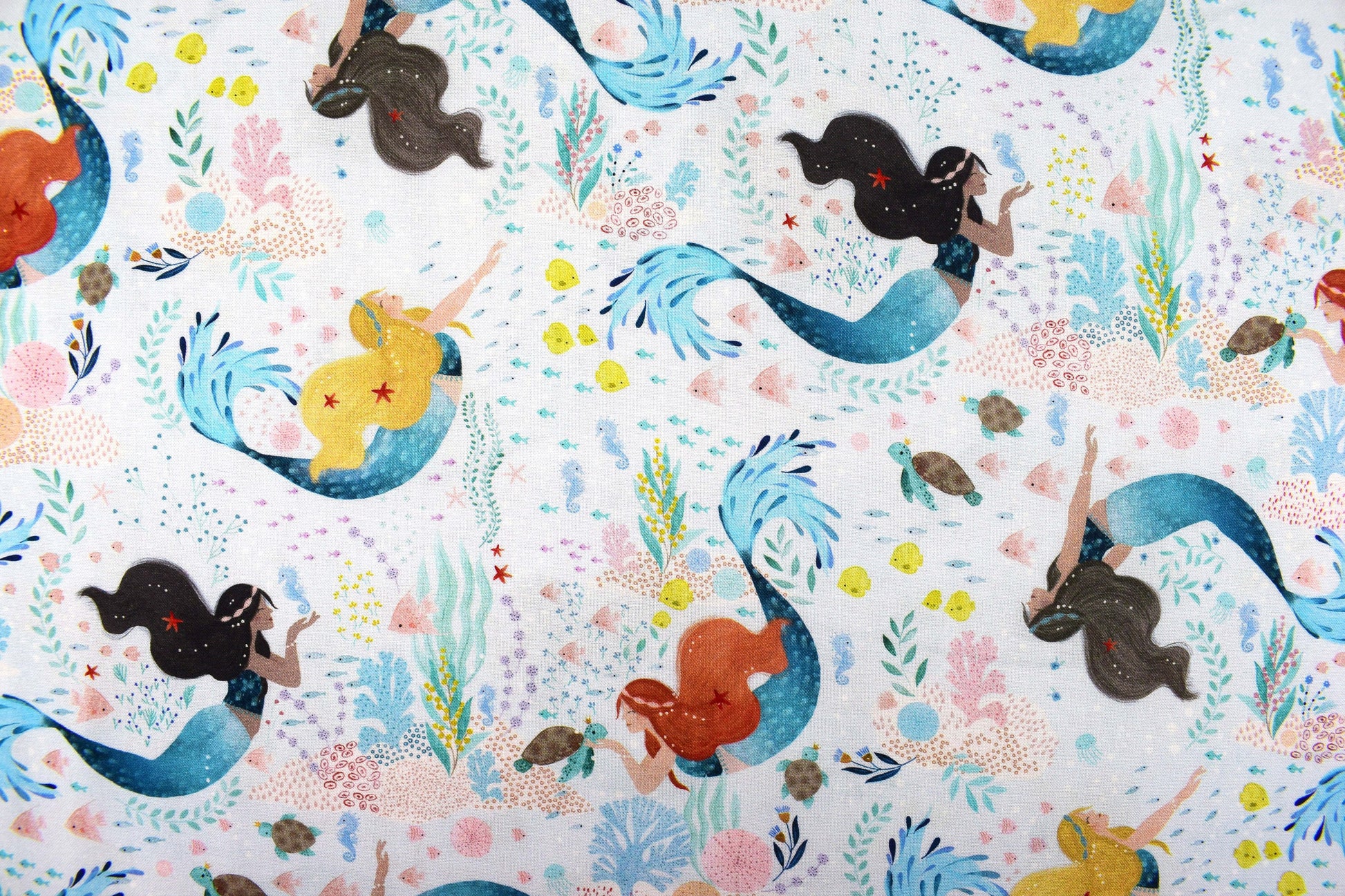 Mermaid Fabric, Quilting fabric, under the sea by Dear Stella, price by the half metre The Quilt Sanctuary