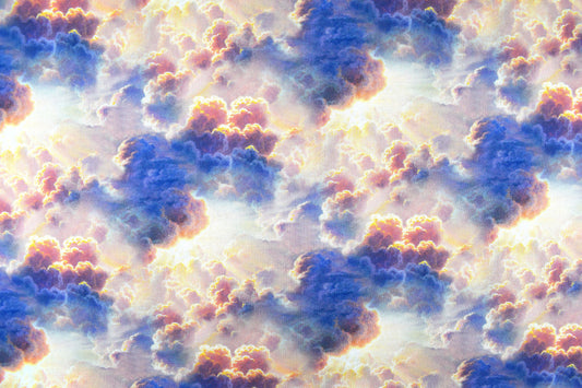 clouds fabric, digitally printed Quilting fabric, Safe Harbour range, price by the half metre The Quilt Sanctuary