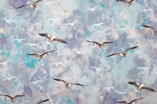 Seagull fabric, Quilting fabric, seabird fabric, Safe Harbour range, price by the half metre The Quilt Sanctuary