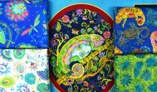 Chameleon fabric bundle, Quilting fabric bundle, 100% cotton fabric The Quilt Sanctuary