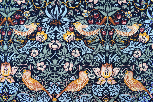 William Morris strawberry thief, Natures dream, organic Quilting fabric, floral cotton fabric - Price by the Half Metre The Quilt Sanctuary