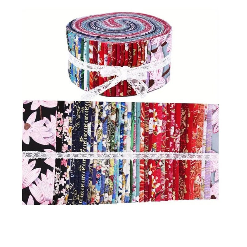 Japanese Quilting fabric, jelly baby, Fabric roll up, oriental fabric The Quilt Sanctuary