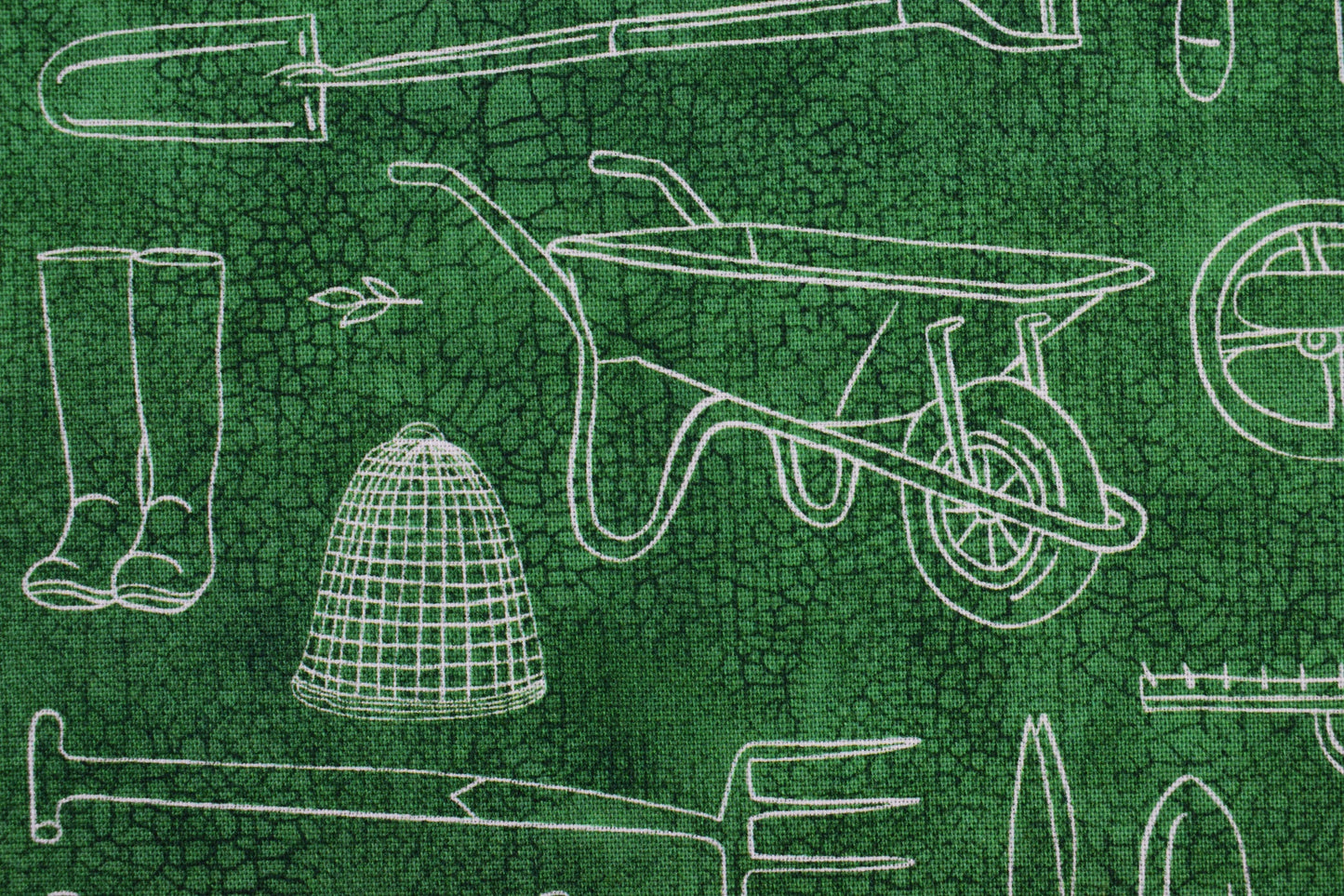 Green Gardening fabric, cottage Garden quilting fabric, cotton fabric - Price by the Half Metre The Quilt Sanctuary