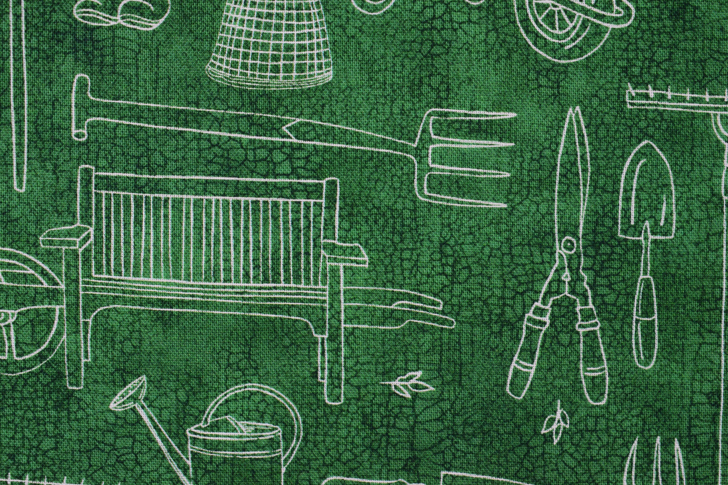 Green Gardening fabric, cottage Garden quilting fabric, cotton fabric - Price by the Half Metre The Quilt Sanctuary