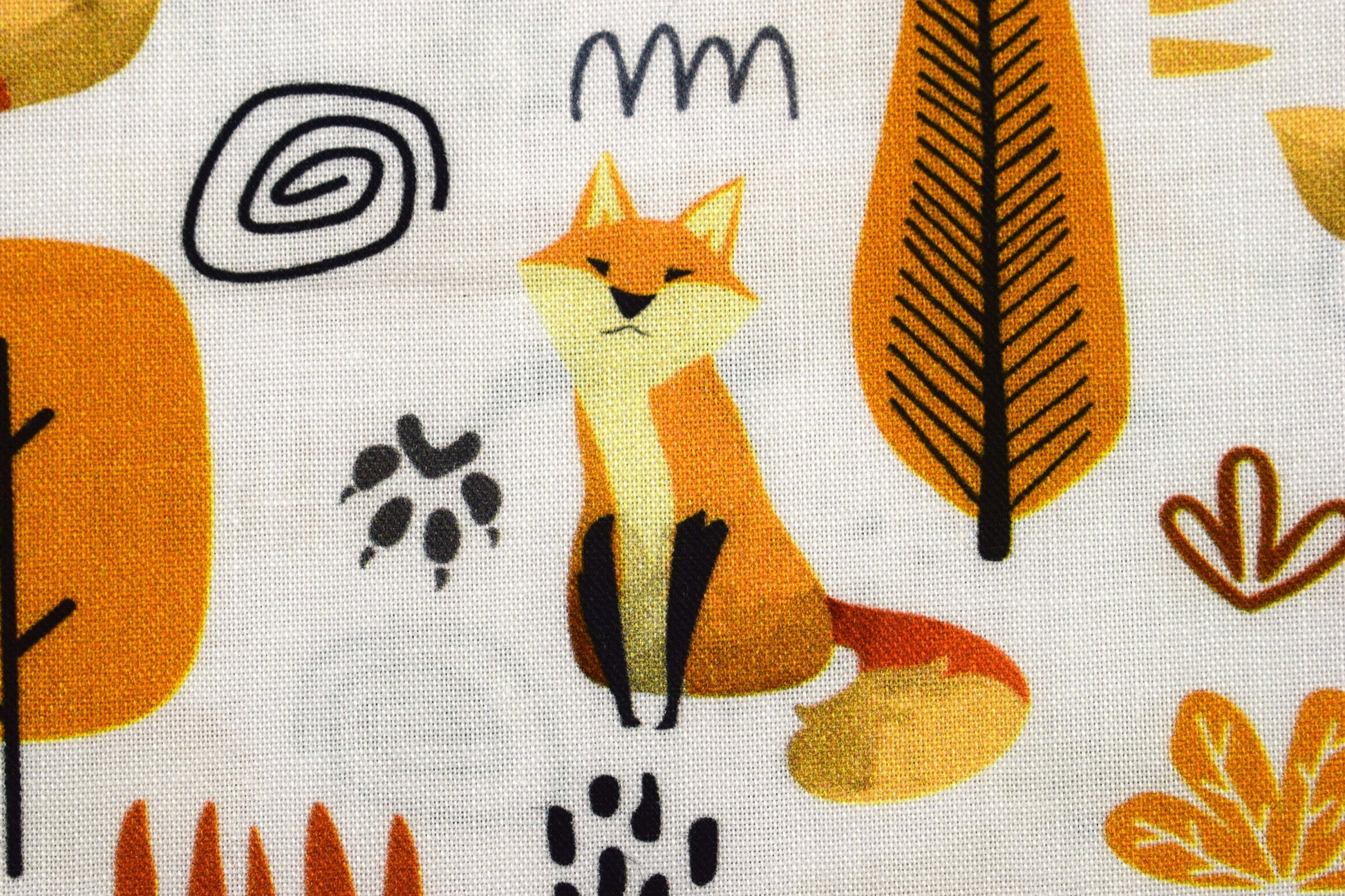 Fox fabric, Quilting fabric, cotton fabric, woodland creatures, Teepee Trail - Price by the Half Metre The Quilt Sanctuary
