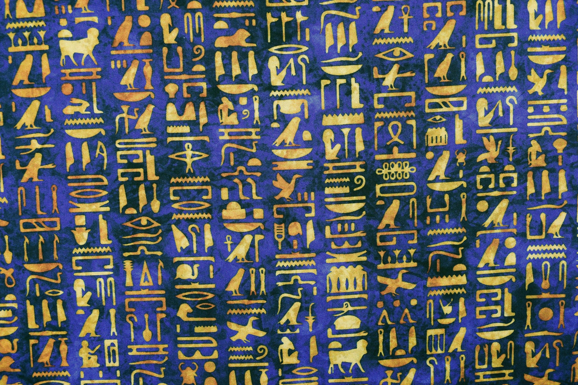 hieroglyphs Quilting fabric, cotton fabric, quilting treasures, Dan Morris, Pharaohs - Price by the Half Metre The Quilt Sanctuary