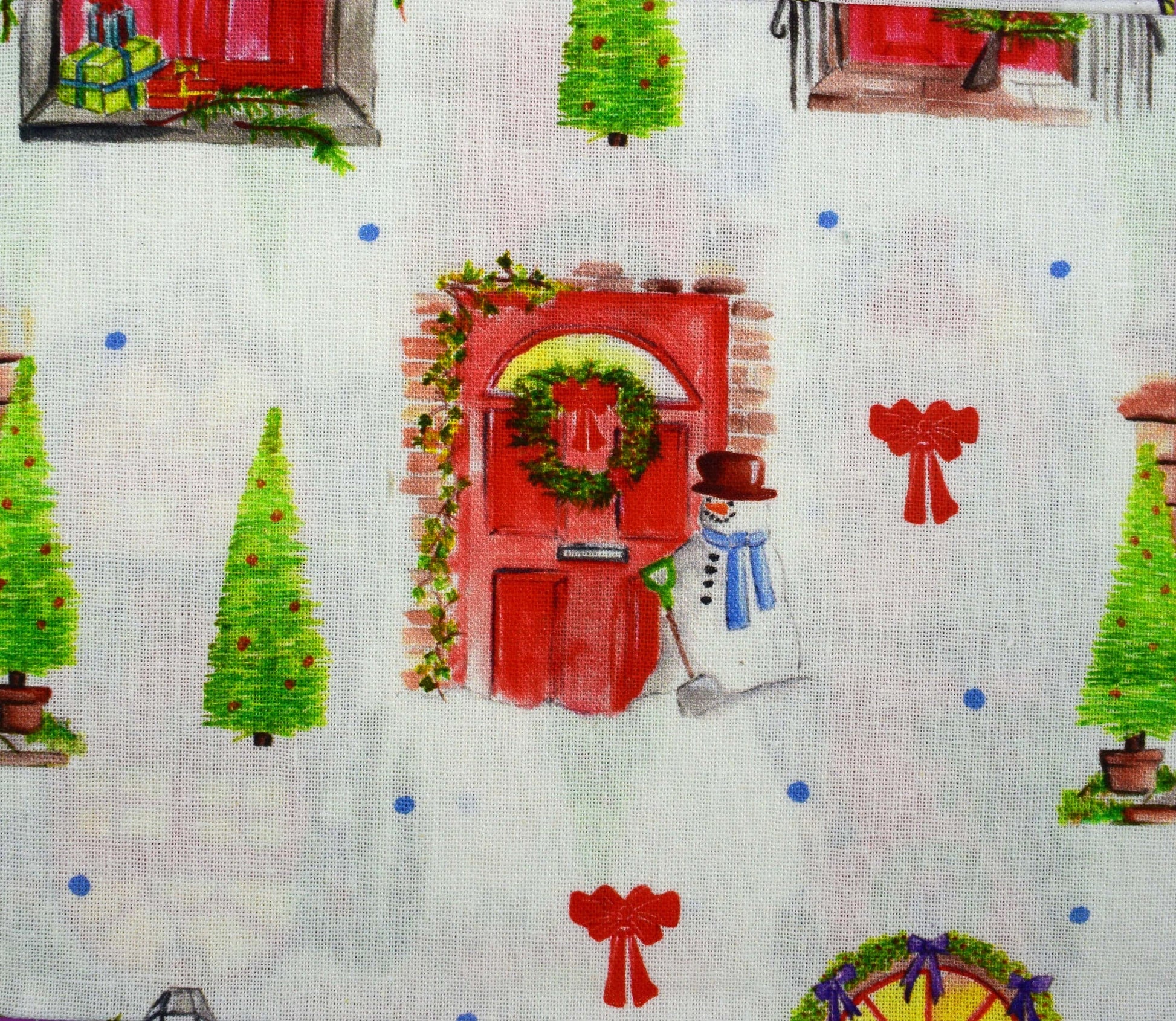 Snowman fat Quarter Bundle, cotton quilting fabric, Christmas fabric, The Quilt Sanctuary