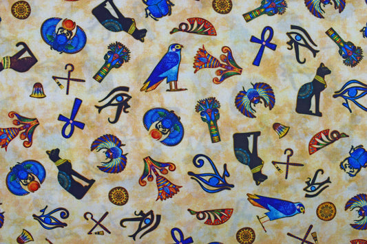 Egyptian Quilting fabric, cotton fabric, quilting treasures, Dan Morris, Pharaohs - Price by the Half Metre The Quilt Sanctuary