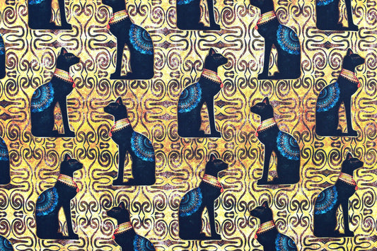 Egyptian Cat Quilting fabric, cotton fabric, quilting treasures, Dan Morris, Pharaohs - Price by the Half Metre The Quilt Sanctuary