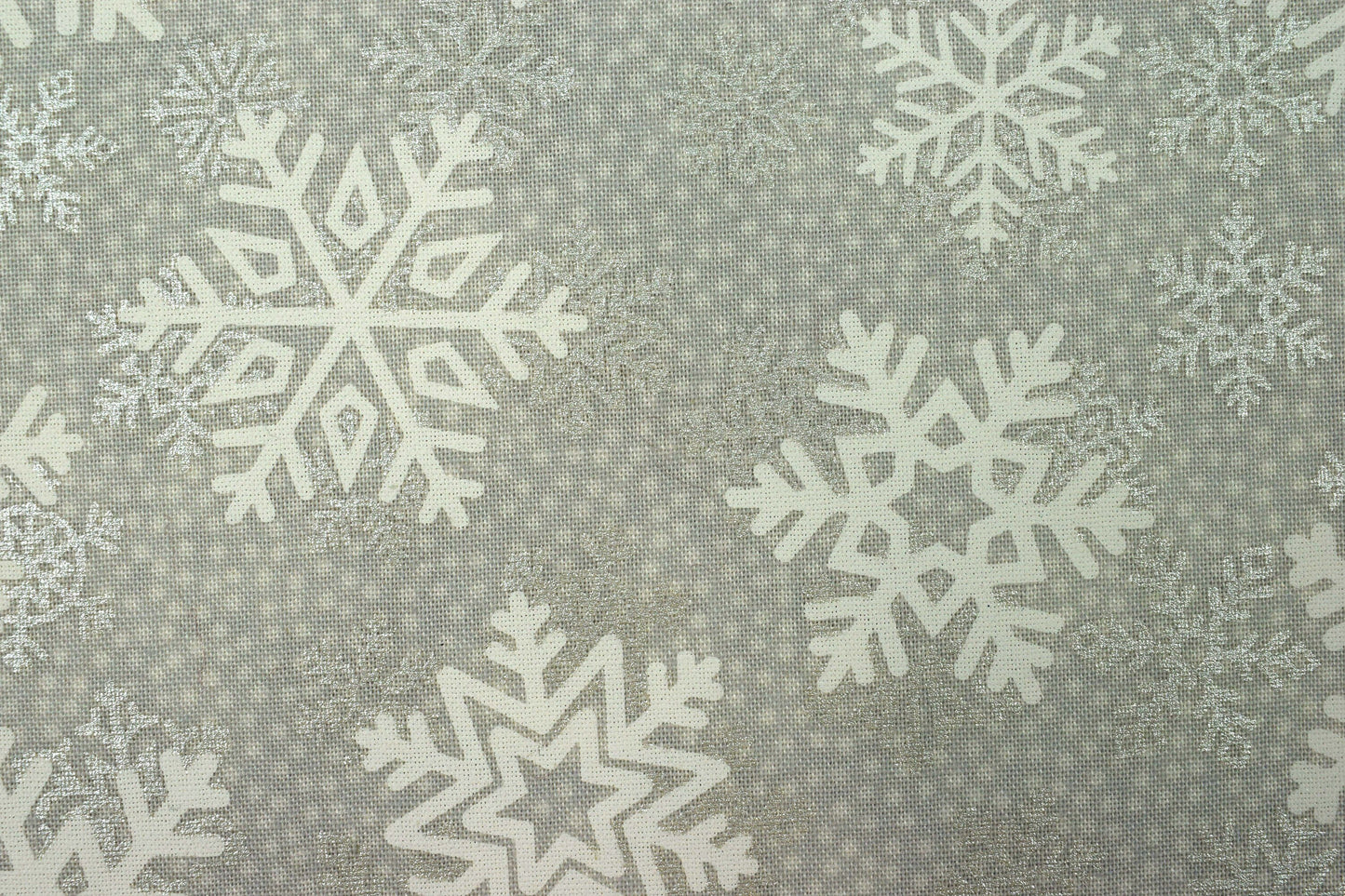 Silver Snowflake fabric, Quilting fabric, Winterlude - Price by the Half Metre The Quilt Sanctuary