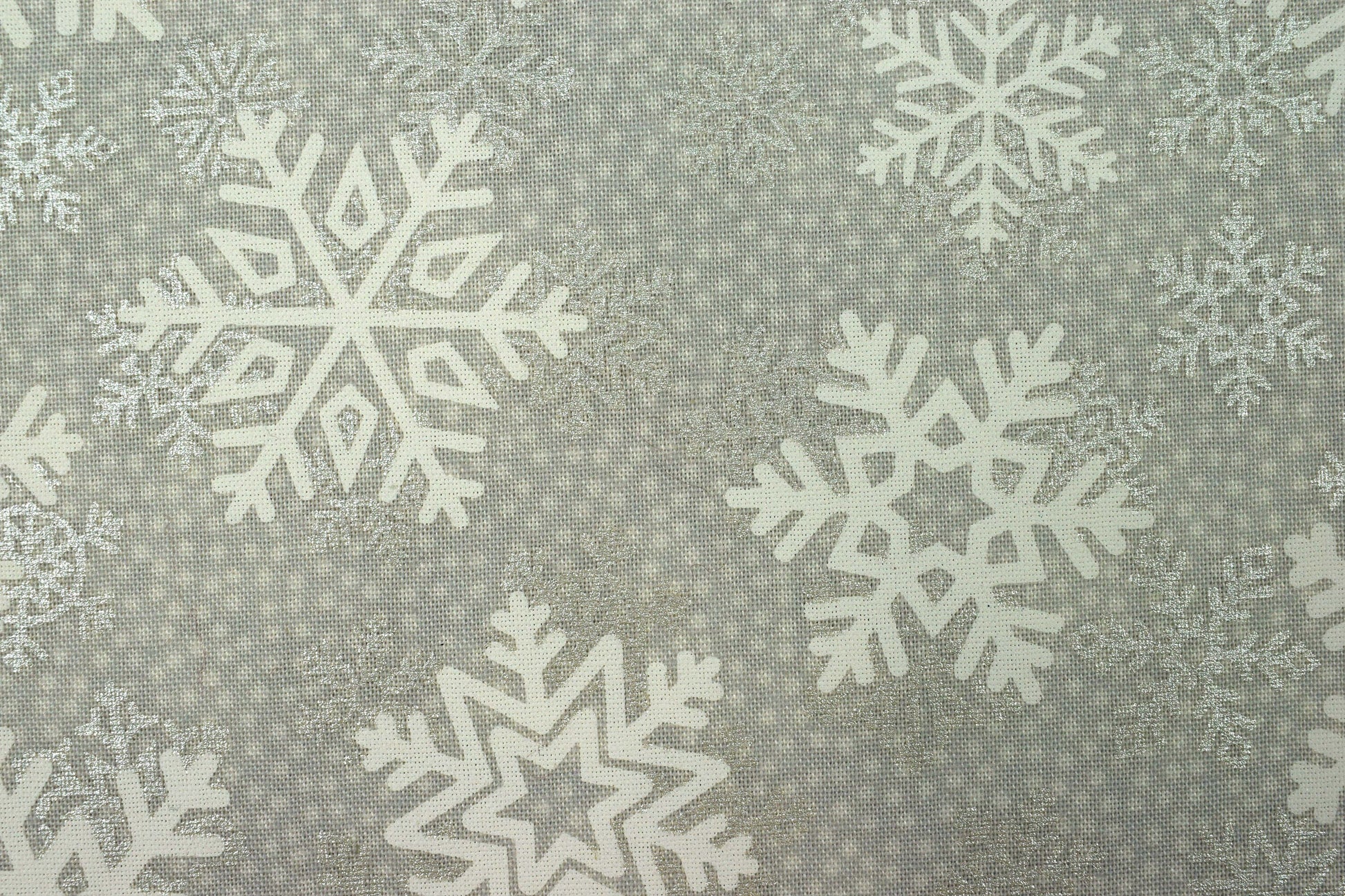 Silver Snowflake fabric, Quilting fabric, Winterlude - Price by the Half Metre The Quilt Sanctuary