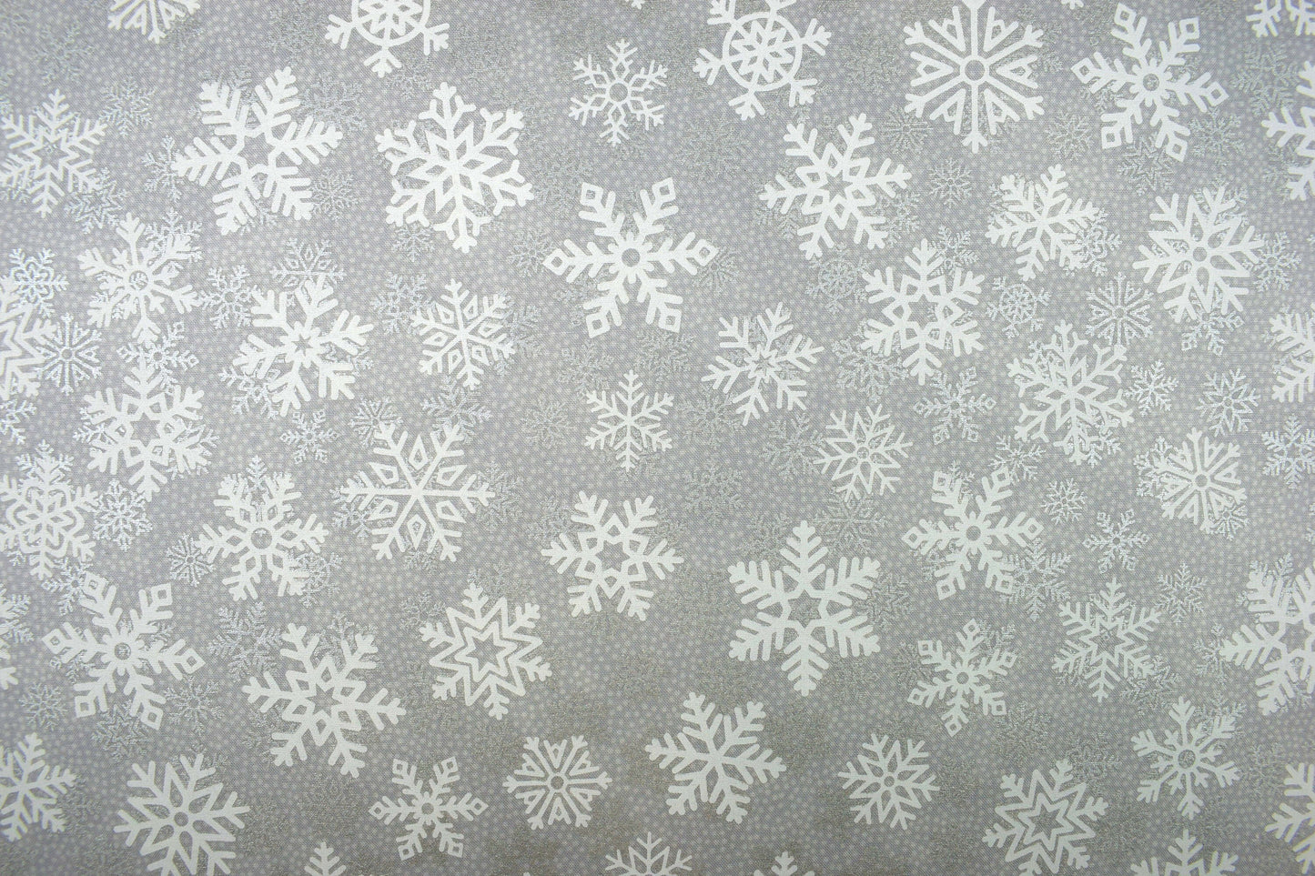 Silver Snowflake fabric, Quilting fabric, Winterlude - Price by the Half Metre The Quilt Sanctuary