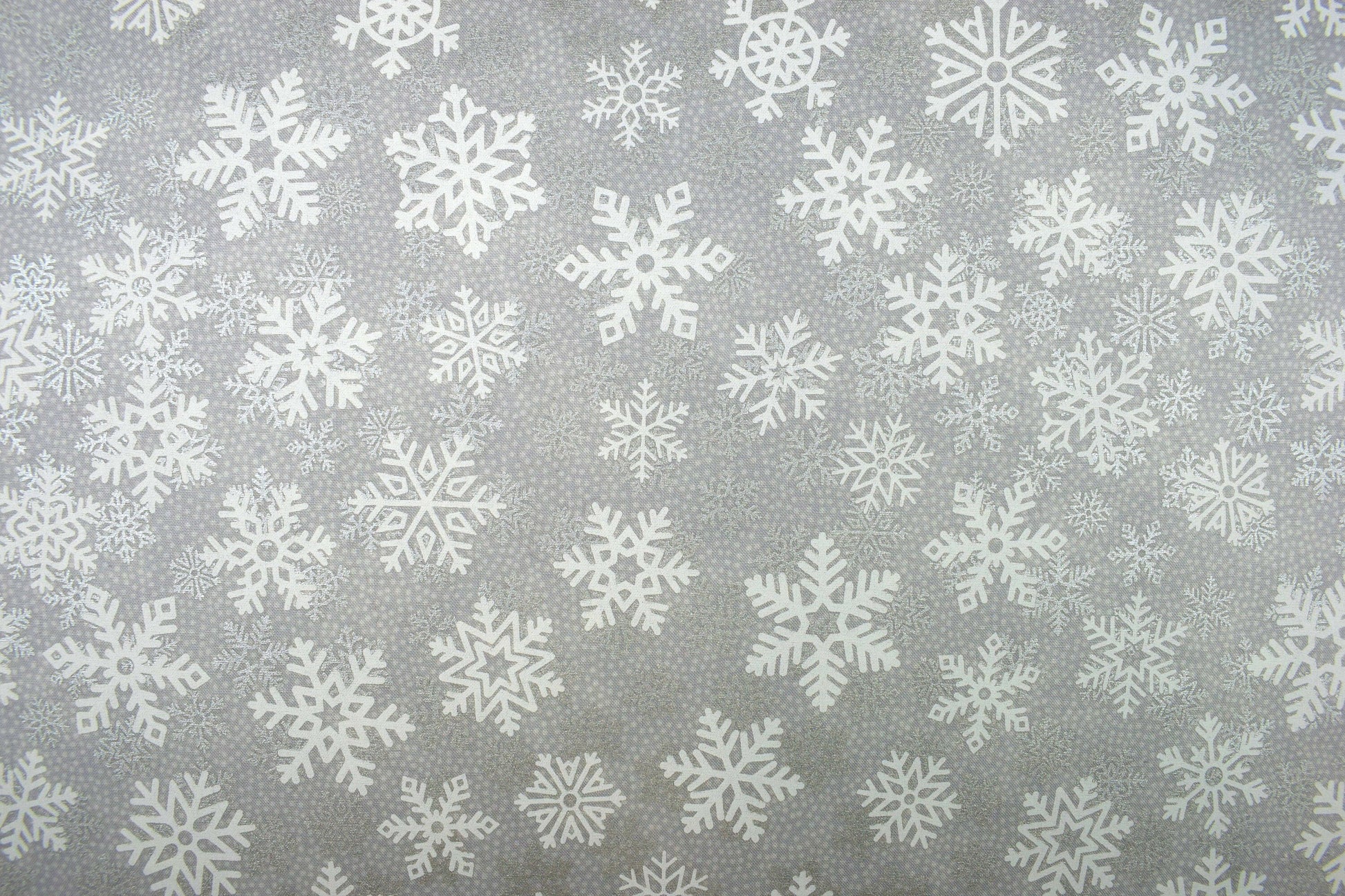 Silver Snowflake fabric, Quilting fabric, Winterlude - Price by the Half Metre The Quilt Sanctuary