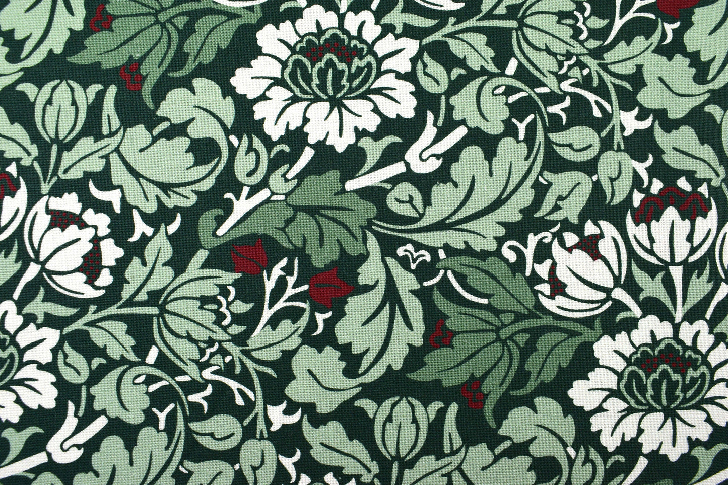 William Morris flowering scroll fabric, Quilting fabric, cotton fabric, yuletide bloom - Price by the Half Metre The Quilt Sanctuary