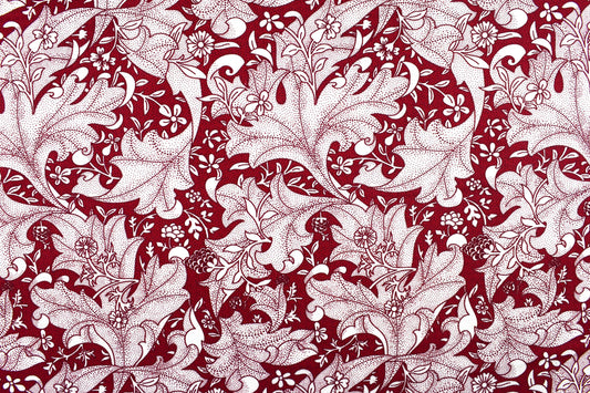 William Morris Wallflower fabric, Quilting fabric, cotton fabric, yuletide bloom - Price by the Half Metre The Quilt Sanctuary