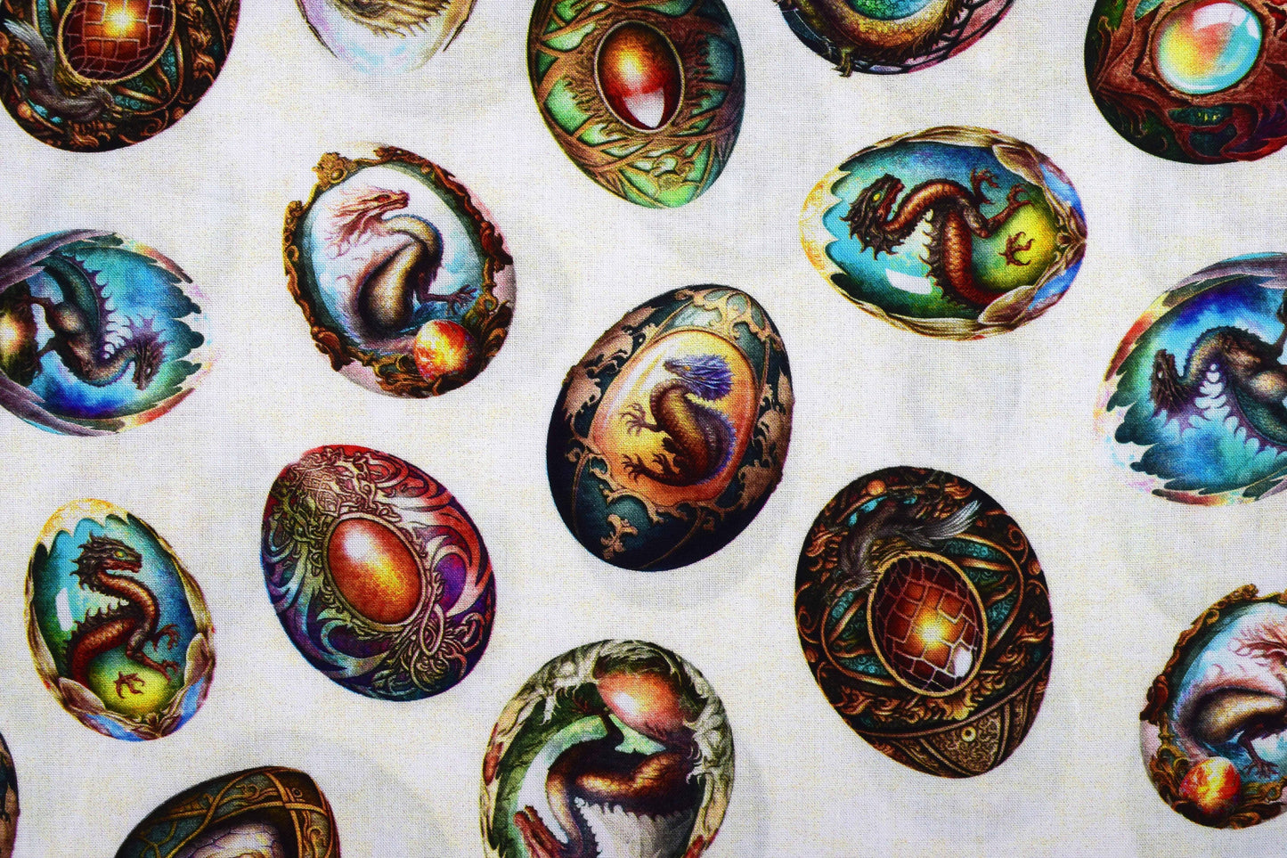 Dragon Eggs fabric , Quilting fabric, cotton fabric, dragon fire - Price by the Half Metre The Quilt Sanctuary