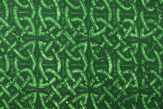 Green celtic fabric , Quilting fabric, cotton fabric, Patrick Lose - Price by the Half Metre The Quilt Sanctuary