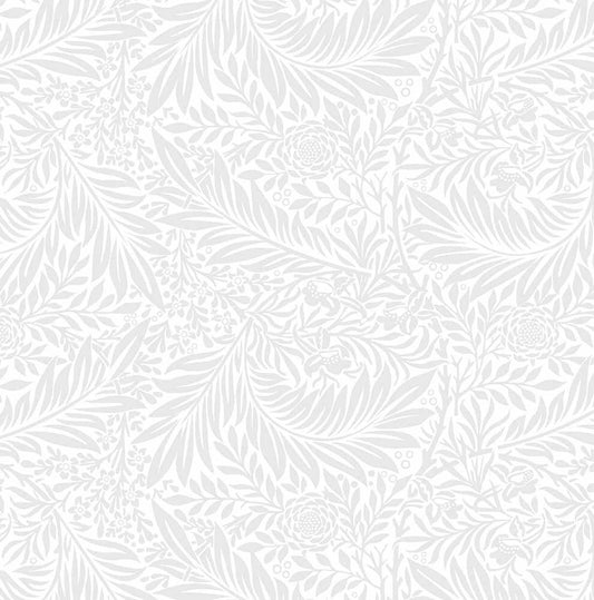 William Morris Larkspur white floral Quilting fabric, extra wide, cotton fabric - Price by the Half Metre The Quilt Sanctuary